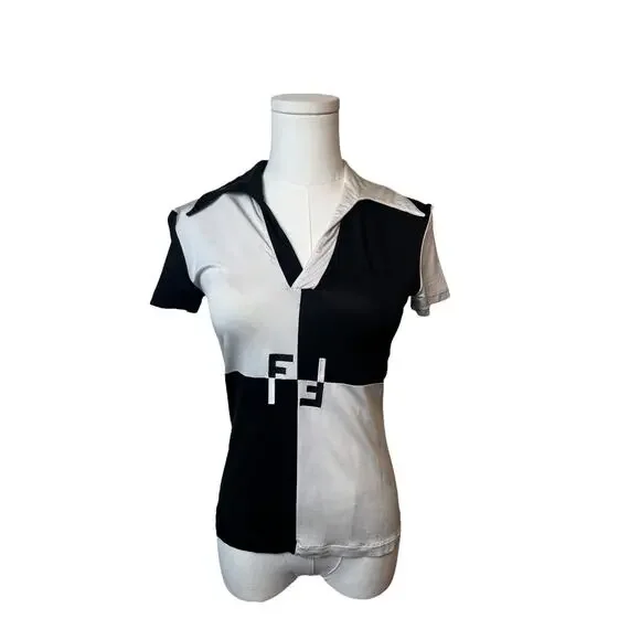 80s 90s FENDI ポリエステル　シャツ　ポロシャツ　トップス Fendi | Tops | 9s Fendi Monogram Top | Poshmark